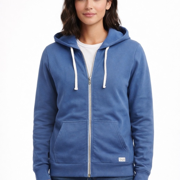 Marine Layer Tops - Marine Layer Sky Blue Hoodie with Zip